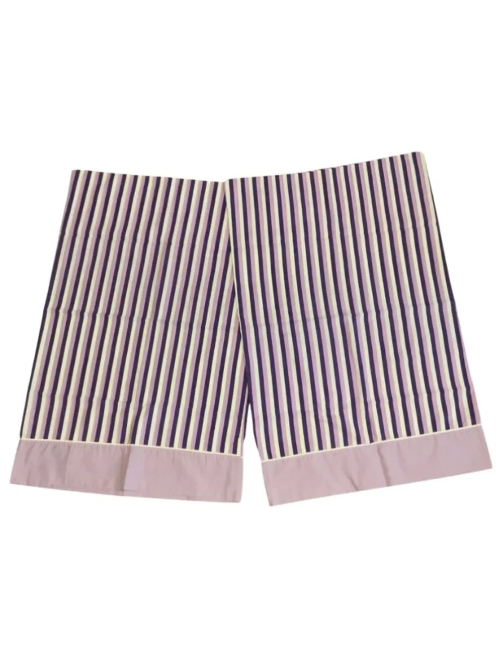 Dan River Lavender Purple Striped Muslin Pillowcases Queen Size Cotton Blend